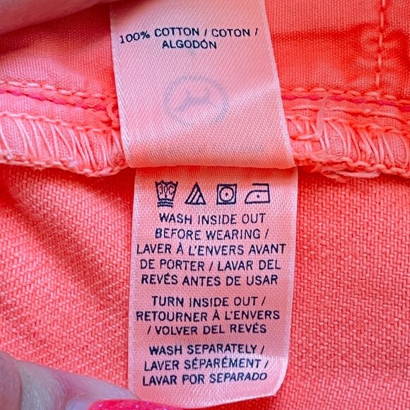 New Victoria's Secret Pink Shorts 4 Neon Coral Orange Denim Style NWT - Picture 10 of 10